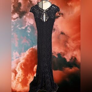 Black gothic lace vintage dress